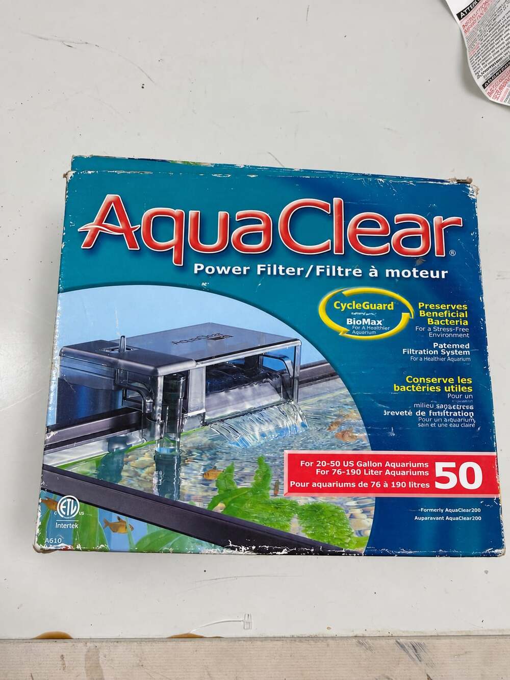 AquaClear 50 Power Filter For 20-50 US Gallon Aquariums A610